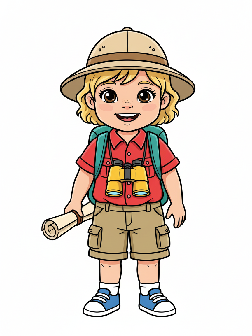 Explorer Julia - Classic Coloring Book