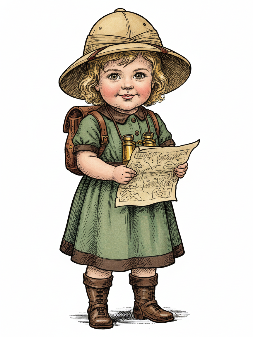 Explorer Julia - Victorian Illustration