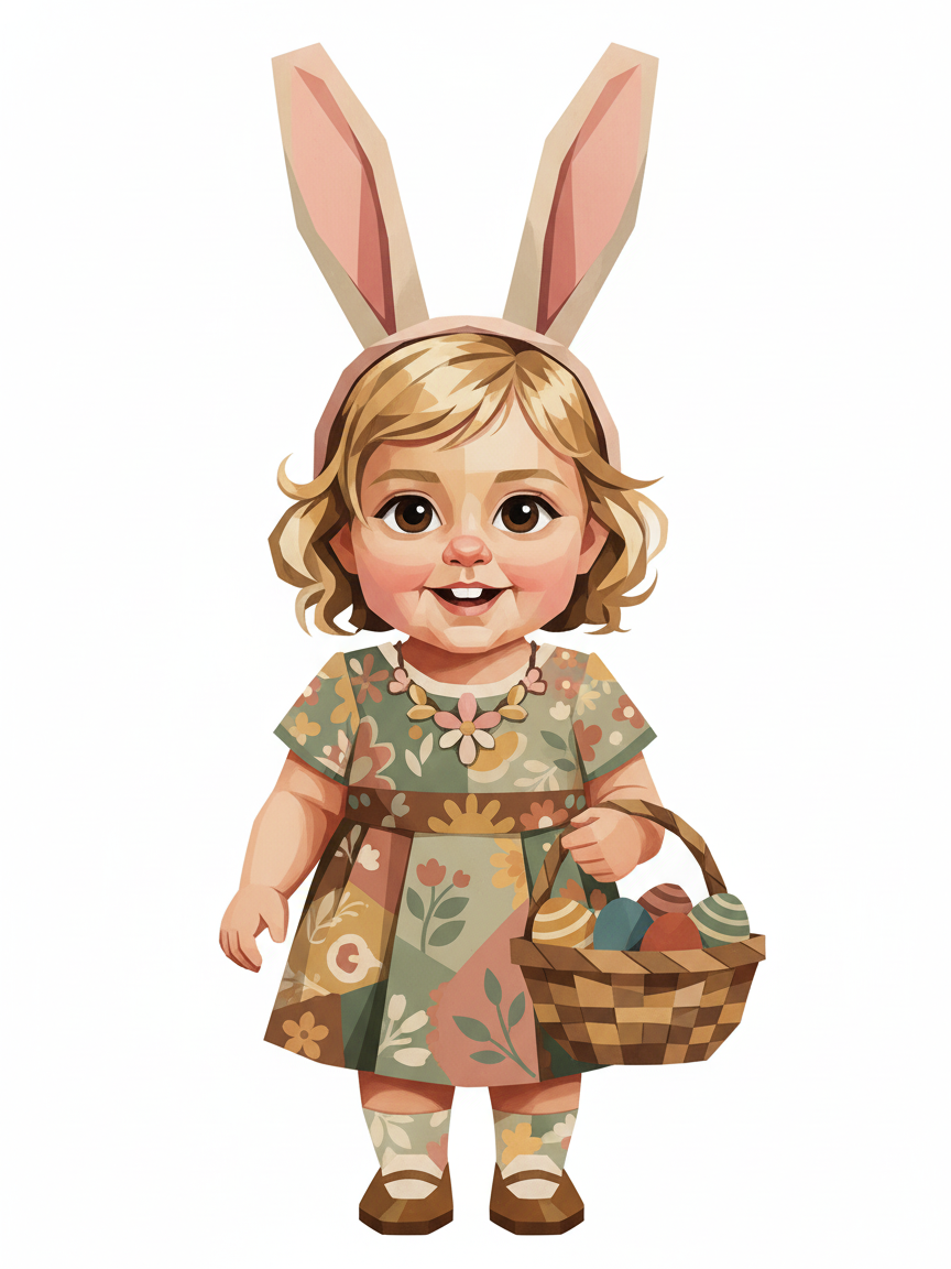 Bunny Julia - Cubist Painting