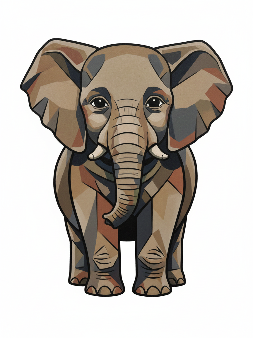 Juliaphant - Cubist Painting