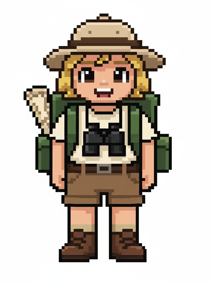 Explorer Julia - Pixel Art