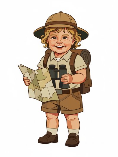 Julia's Adventure Time 🌍 - Cubist Painting