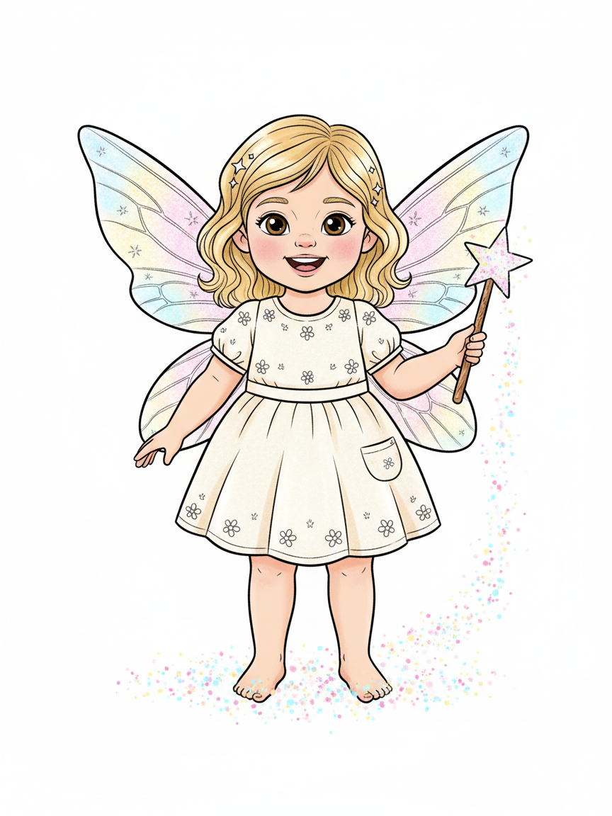 Fairy Julia - Classic Coloring Book