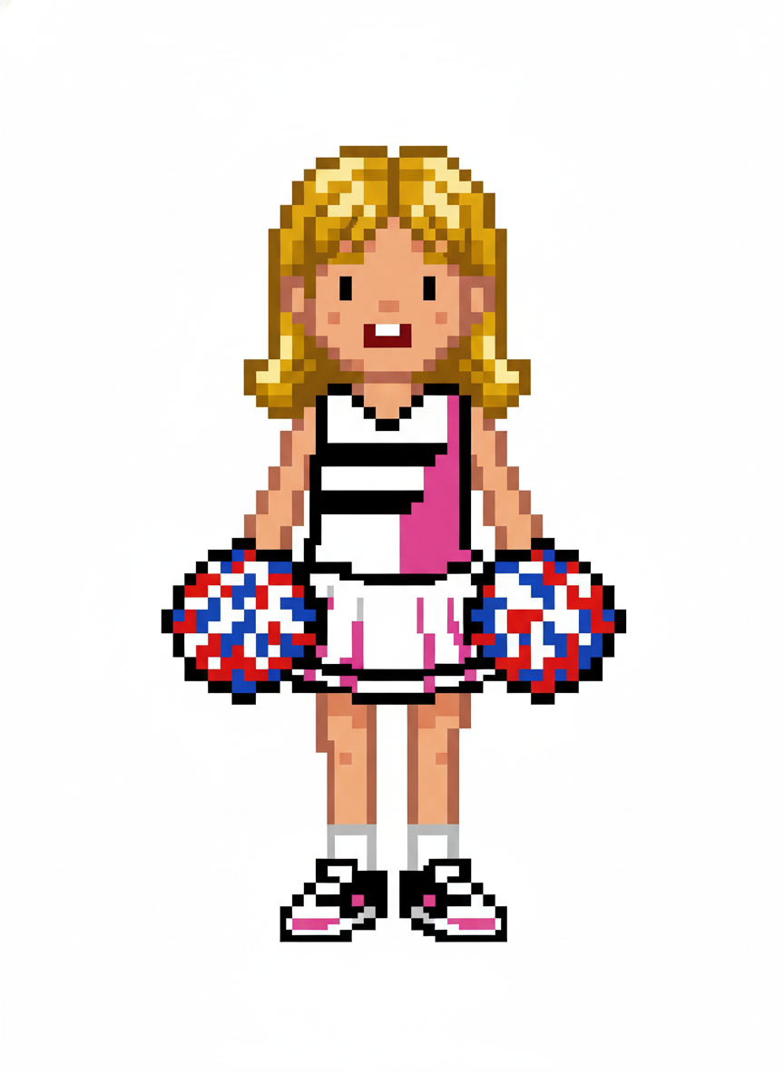 Cheerleader Mary - Pixel Art