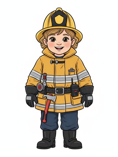 Julia's Firefighter Adventures 🚒 - Classic Coloring Book