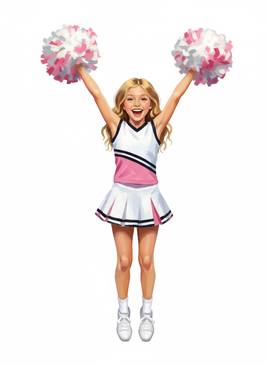 Cheerleader Mary - Impressionist Painting