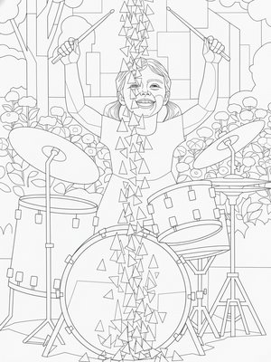 Cubist Painting - B&W