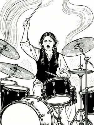 Impressionist Painting - B&W