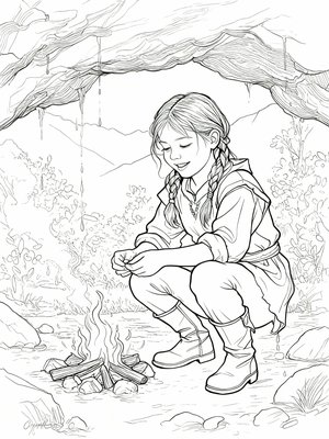 Impressionist Painting - B&W