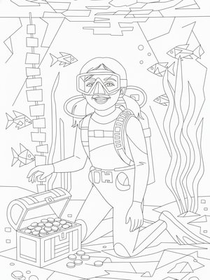 Cubist Painting - B&W