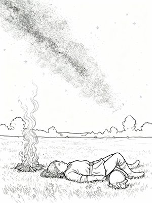 Impressionist Painting - B&W