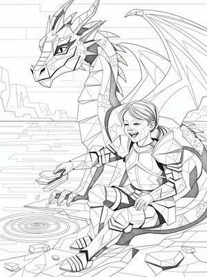 Cubist Painting - B&W