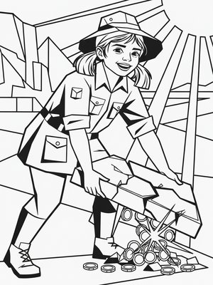 Cubist Painting - B&W