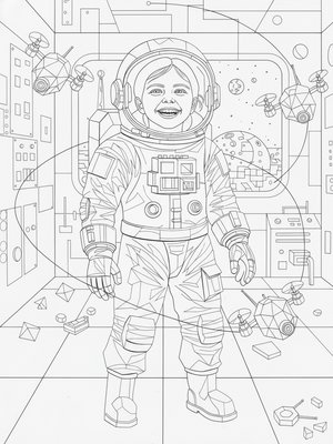 Cubist Painting - B&W