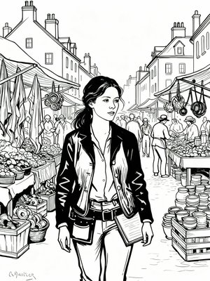 Impressionist Painting - B&W