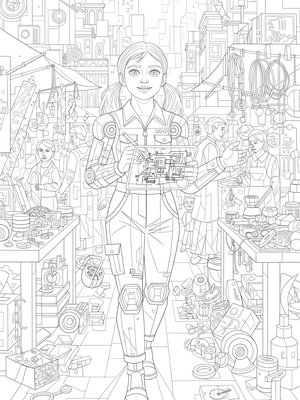 Cubist Painting - B&W