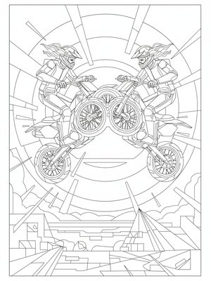 Cubist Painting - B&W
