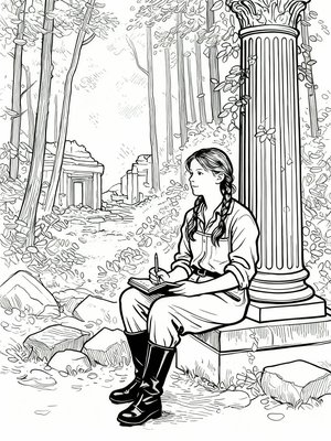 Impressionist Painting - B&W