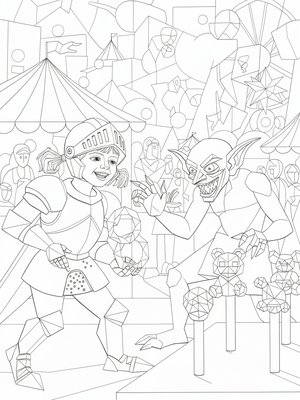 Cubist Painting - B&W