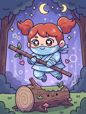 Ninja in a Bamboo Forest