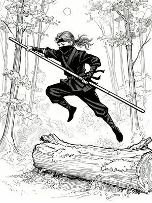 Impressionist Painting - B&W