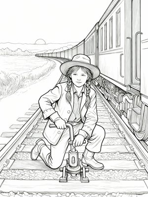 Impressionist Painting - B&W