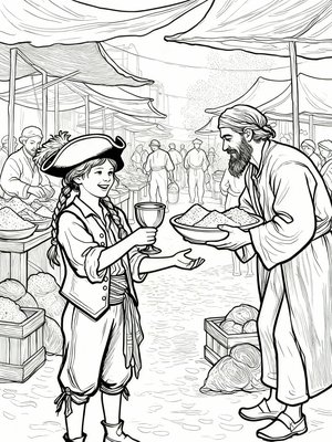 Impressionist Painting - B&W