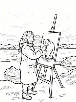 Impressionist Painting - B&W