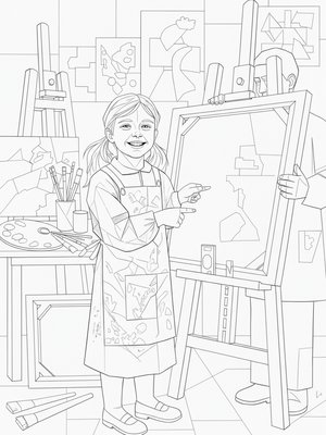 Cubist Painting - B&W