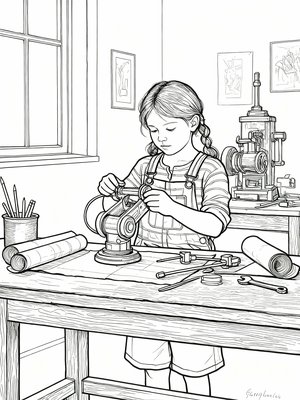 Impressionist Painting - B&W