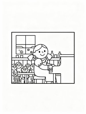 Preschool Simple - B&W