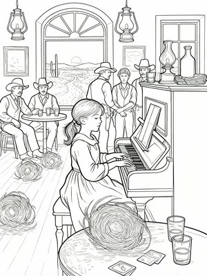 Impressionist Painting - B&W