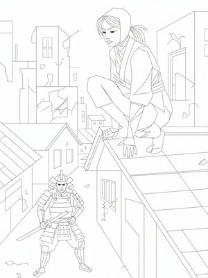 Cubist Painting - B&W