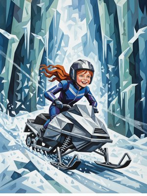 Cubist Painting - B&W