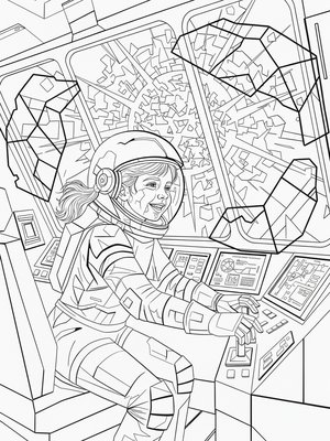 Cubist Painting - B&W