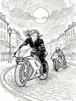 Impressionist Painting - B&W