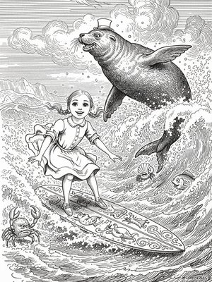 Victorian Illustration - B&W