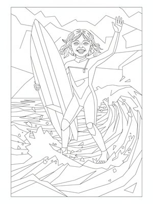 Cubist Painting - B&W