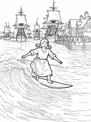 Impressionist Painting - B&W