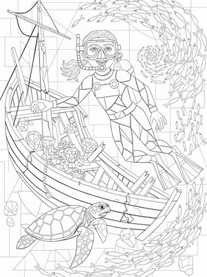 Cubist Painting - B&W