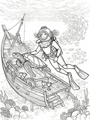 Impressionist Painting - B&W