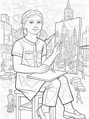 Cubist Painting - B&W