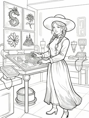 Impressionist Painting - B&W