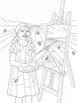 Cubist Painting - B&W