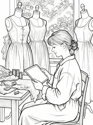 Impressionist Painting - B&W