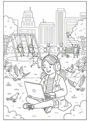 Classic Coloring Book - B&W