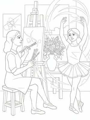 Cubist Painting - B&W