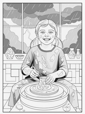 Cubist Painting - B&W