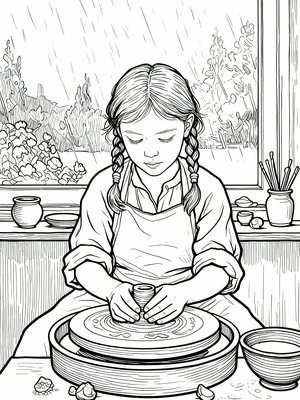 Impressionist Painting - B&W