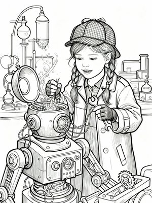 Impressionist Painting - B&W